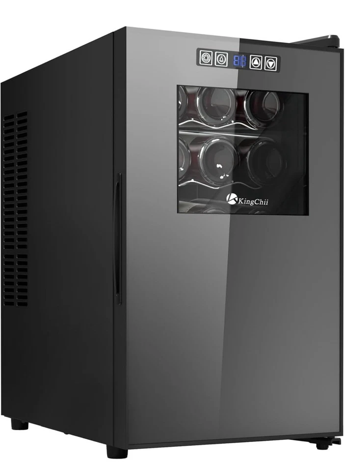 KingChii Enfriador de Vino de 18 Botellas Nevera de Vino Independiente con Puerta de Vidrio Foto 3 de 4