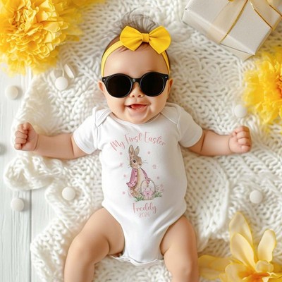 Personalisierter My First Easter Baby Body individuell Ostern Strampler Schlafanzug 1025
