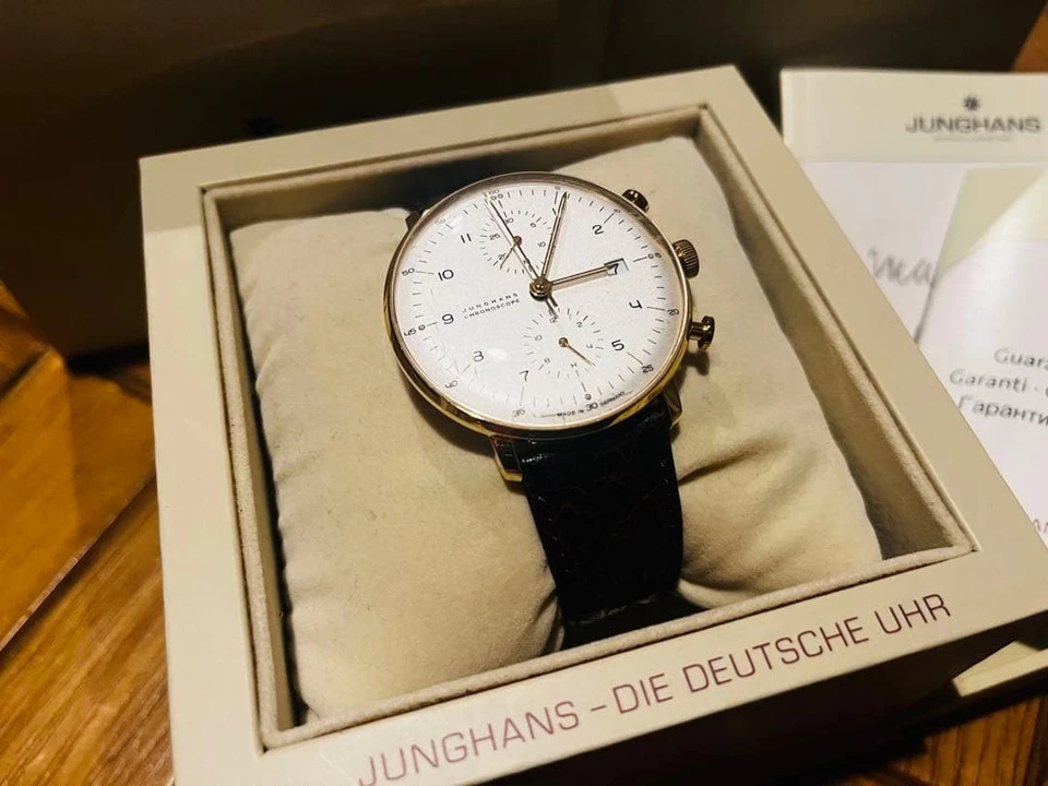 Автоматические наручные часы JUNGHANS Max Bill хроноскоп дата 027/7800,00 с коробкой - Изображение 3 из 4