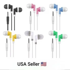 3.5mm In-ear Earbuds Headphones - Wired AUX Jack Earphone Stereo Great for Kids!