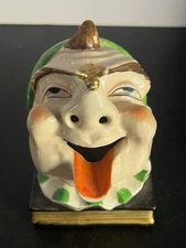 Vintage Ceramic Clown Face with Fly on Nose Cigarette/Cigar Ashtray Japan