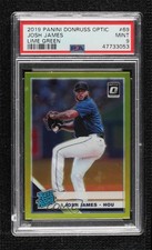 2019 Donruss Optic Rated Rookies Lime Green Prizm Josh James #69 PSA 9 MINT 07b3