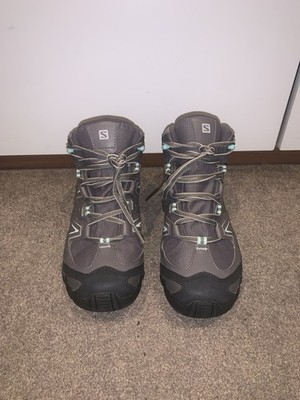 Salomon Ortholite Damen Gr. 5 Wanderschuhe Contagrip Goretex Technology Grau