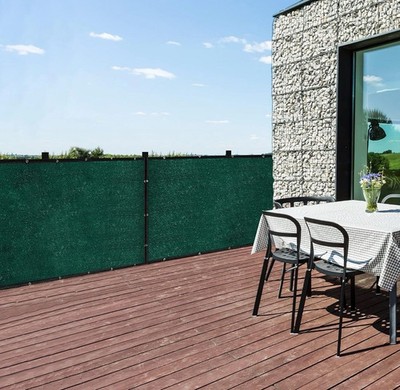 Balcony and Fence Privacy Screen 3'x10' with 90% Shade Rating Polyethylene Green