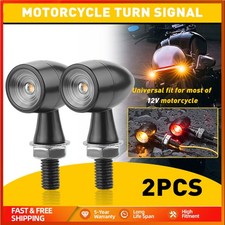 2X LED Motorcycle Turn Signal Indicator Lights Mini Amber Red Rear Brake Blinker