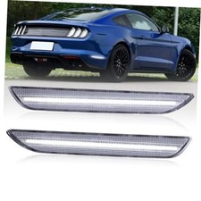 Clear Lens LED Rear Side Marker 2015-2022 Rear Bumper Clear Lens White Light