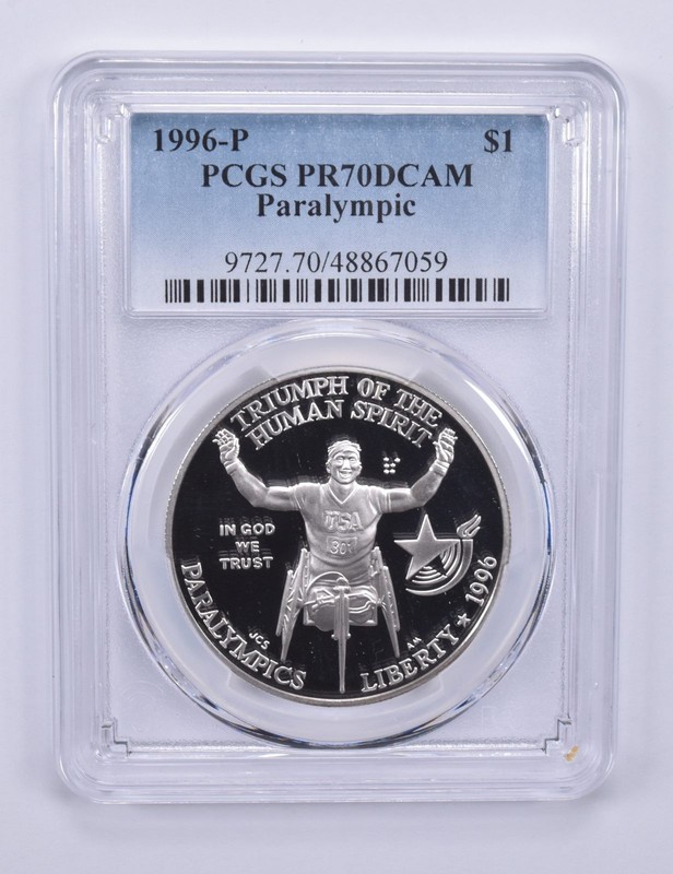 1996-P Paralympic Wheelchair Commemorative Dollar PR70 DCAM PCGS *6763
