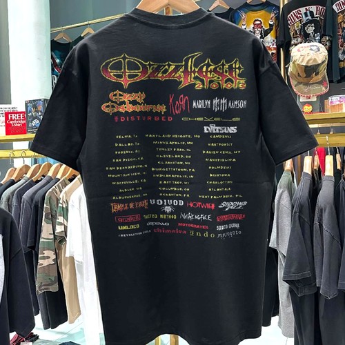 2003 Ozzfest Inferno Faded T-Shirt Black XL