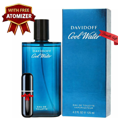 Cool Water by Davidoff for Men 4.2oz NEW 100% AUTHENTIC With Refillable Atomizer