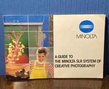 VINTAGE Minolta Cameras Photography Guide Book - SLR System / Creative