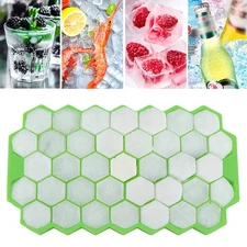 Ice Cube Tray, Ice Trays, Flexible, Stackable Ice Cube Tray with Lids