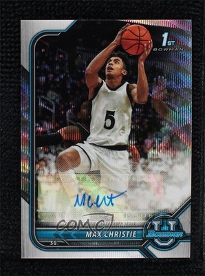 2021 Bowman U Chrome Prospect Silver Wave Refractor 27/199 Max Christie Auto tg7