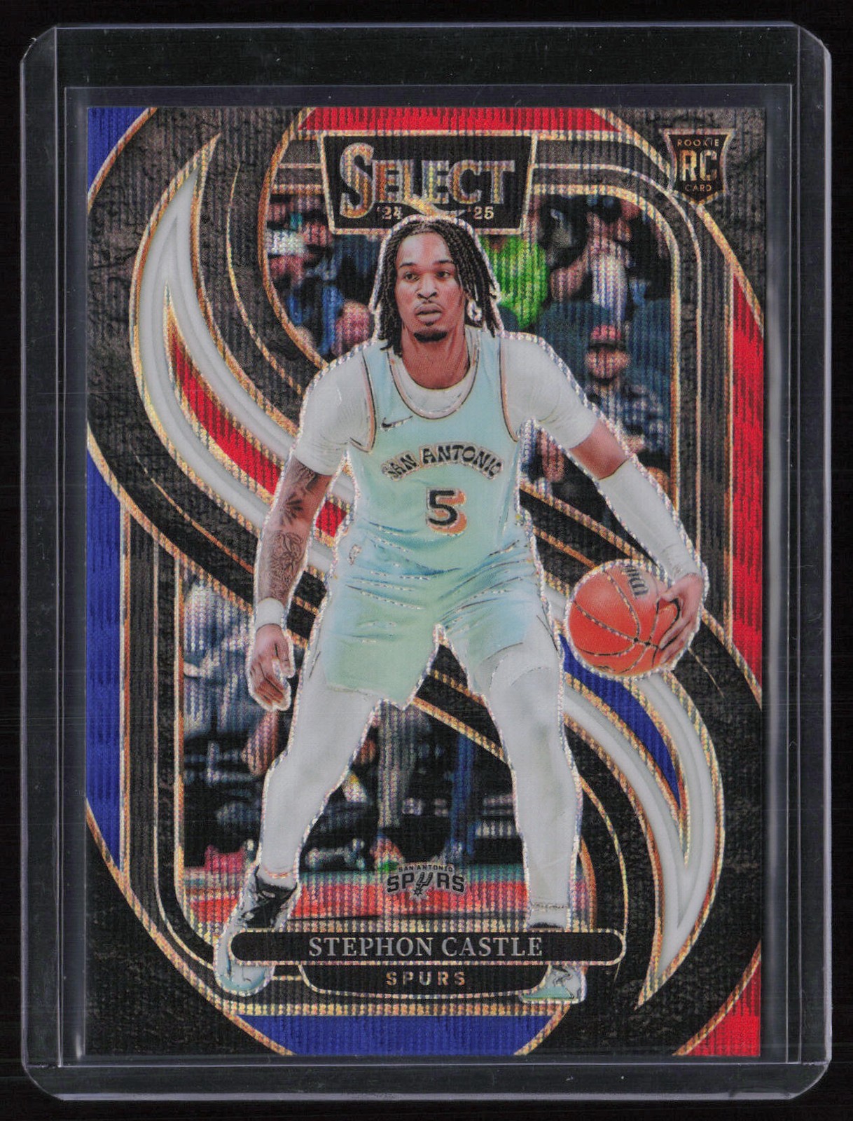 2024-25 Panini Select #175 Stephon Castle Tri-Color Prizm