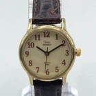 Vtg Timex Women Easy Reader Watch 24mm Gold Tone Cream Indiglo New Battery 1999