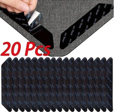 20 Pcs Non Slip Carpet Rug Mat Adhesive Grippers Reusable Rubber Tape