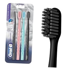 3D White Brilliance toothbrushes, 4 Count Toothbrush Extra 1 Count Pack of 4 