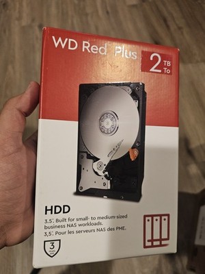 WD Red Plus WD20EFPX 2 TB Hard Drive 3.5'' Internal SATA SATA/600- New & Sealed!