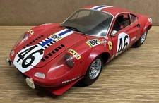 Hot Wheels Elite 1:18 Ferrari Dino 246 GT LM 1972 Le Mans NART #46 W/Box