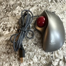Logitech Trackman Wheel Optical Trackball Mouse USB Wired T-BB18 804360-0000