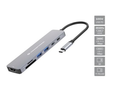 Conceptronic DONN28G 7-In-1 Usb 3.2 Gen 1 Docking  Station, 4K60Hz Hdmi, Usb ~E~