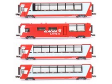 Kato 10-2027 - Personenwagen Set RhB Glacier Express Ep.VI 4-teilig - Spur N