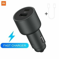 Xiaomi 100W Car Charger USB-A USB-C Quick Charge Mi LED Light With 5A Cable