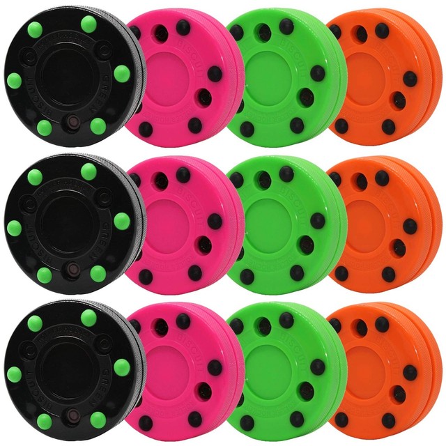 Green Biscuit Roller Hockey Puck
