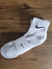 Nike Everyday Cushioned Training Ankle Socks UK 8-11 EUR 42-46 White 3 Pairs New