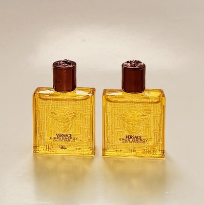 2X VERSACE Eros Energy Eau De Parfum 0.17oz/5ml Travel Mini Dabber Lot of 2| NEW