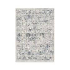 RUGGABLE Washable Vintage Area Rug – Sarrah Blue Quartz 5x7, Stain-Resistant