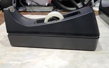Vintage Weighted SCOTCH C-38 Desk Tape Dispenser 1β Core - BLACK - Made in USA