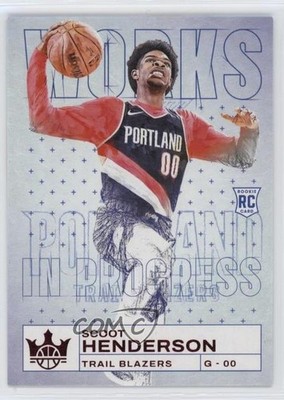 2023 Court Kings Works in Progress Ruby /149 Scoot Henderson #21 Rookie RC 11y2
