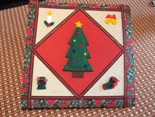 Vintage Fabric Covered Crafty Christmas Photo Album Holds 200 Photos