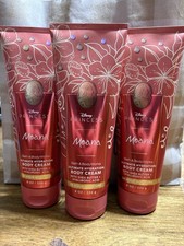  3 Bath  Body Works MOANA Disney Princess Body Cream 8 Fl Oz each