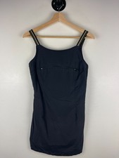 Vintage Fendi Jeans Women's Navy Beige Nylon Dress Size XS