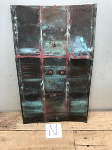 Sheet Copper 18" x 11" Natural Patina Colors Verdigris gauge 24 (N)