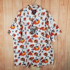 Dixxon Mens Party Shirt Sz 3XL Bombs Away Button Front NEW