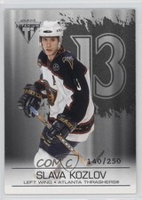 2003 Pacific Private Stock Titanium Retail Jersey Number Vyacheslav Kozlov k5i