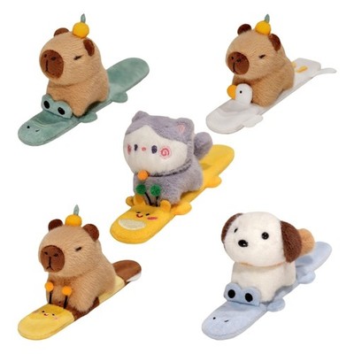 Capybara Shape Toy Tangerine Plush Bracelet for Children School Class Prize