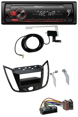 Pioneer 1DIN USB DAB MP3 AUX Autoradio für Ford C-Max Kuga matt schwarz - Bild 1 von 4