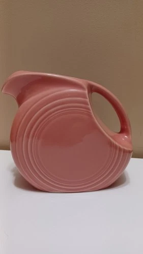 Fiesta Pink Rose Small Disc Water Pitcher.  5.75"  Fiestaware Ceramic