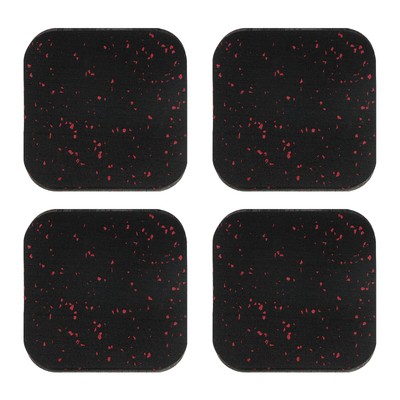 4 Pcs Laufband Matte Übung Ausrüstung Lärm Reduzierung für Boden Schwarz/Rot