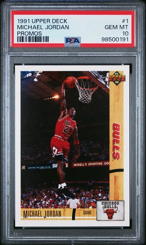 Michael Jordan 1991 Upper Deck Promos Basketball Card #1 Graded PSA 10