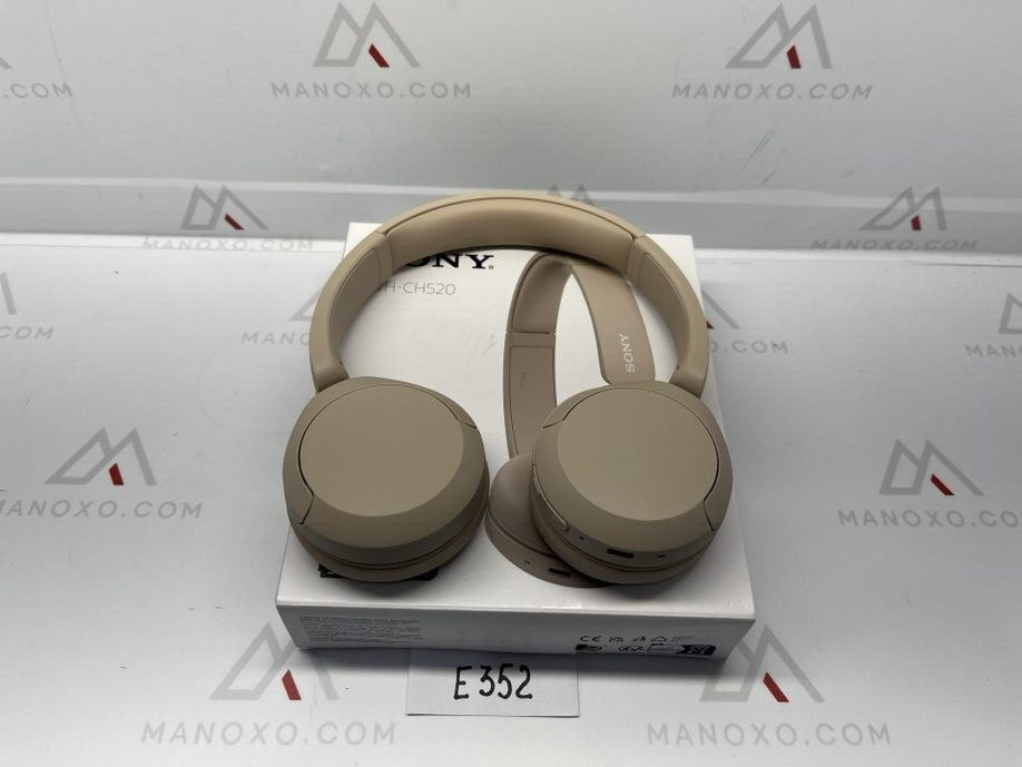 Sony WH-CH520 Over Ear Wireless Bluetooth Headphones Beige - WHCH520C.CE7