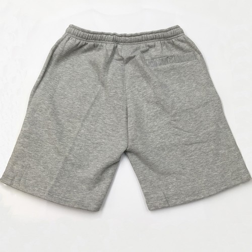 Pantalones cortos lisos grises. Unisex Pantalones de Sudadera de Algodón Bolsillos Moda Ropa Deportiva Informal - Imagen 3 de 4