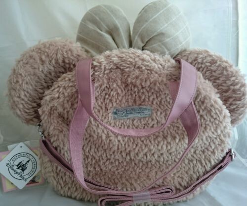 Disney Shellie May Duffy Bear Face Plush Tote Bag Handbag Shoulder Bag Backpack - Picture 5 of 8