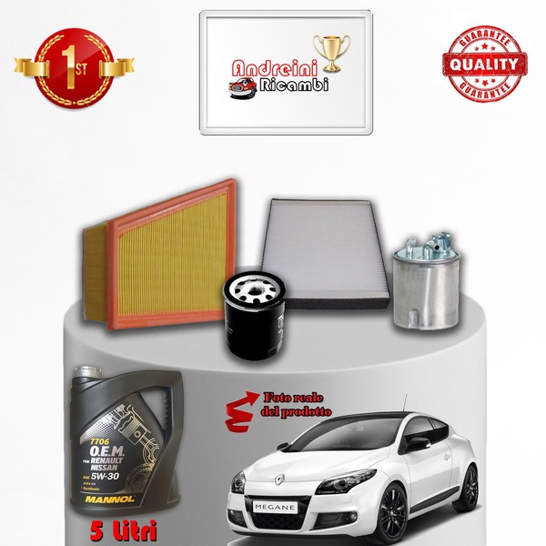 Inspektionskit Filter Und ÖL Renault Megane III 1.5 DCI 70KW 95CV Von 2015->-image
