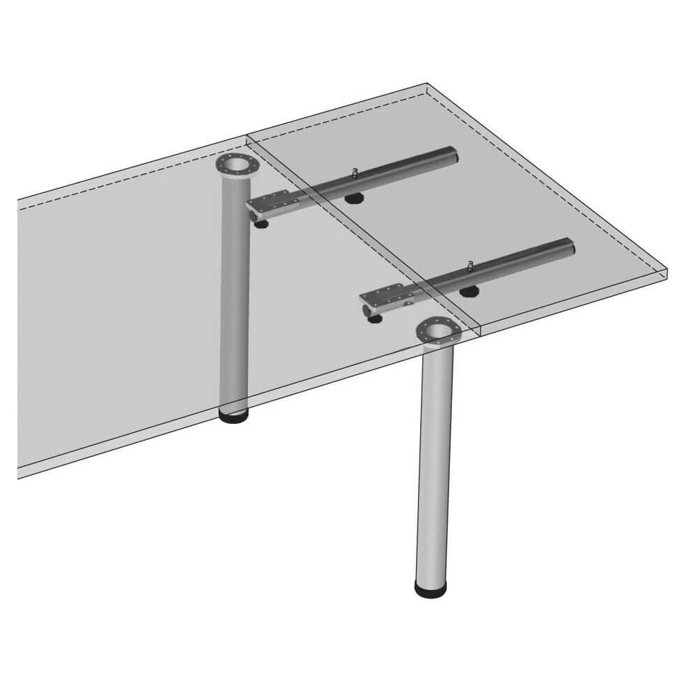 Prolongación Mesa Aluminio Placas para Mesa de Extensión Tiver Tischbeschlag Set - Imagen 3 de 4