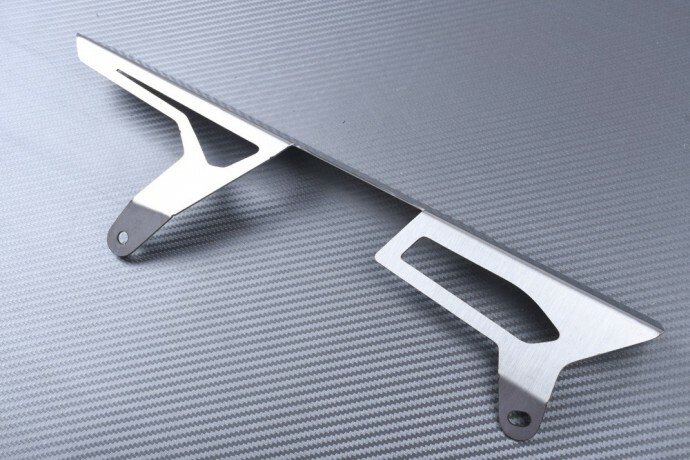 Protège chaîne argent pour Triumph Speed Twin DD01 2019-2022 en aluminium brossé