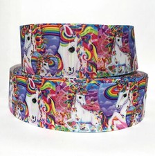 GROSGRAIN RIBBON 5/8", 7/8", 1.5"  3" Unicorns Rainbows Colors Printed Bulk